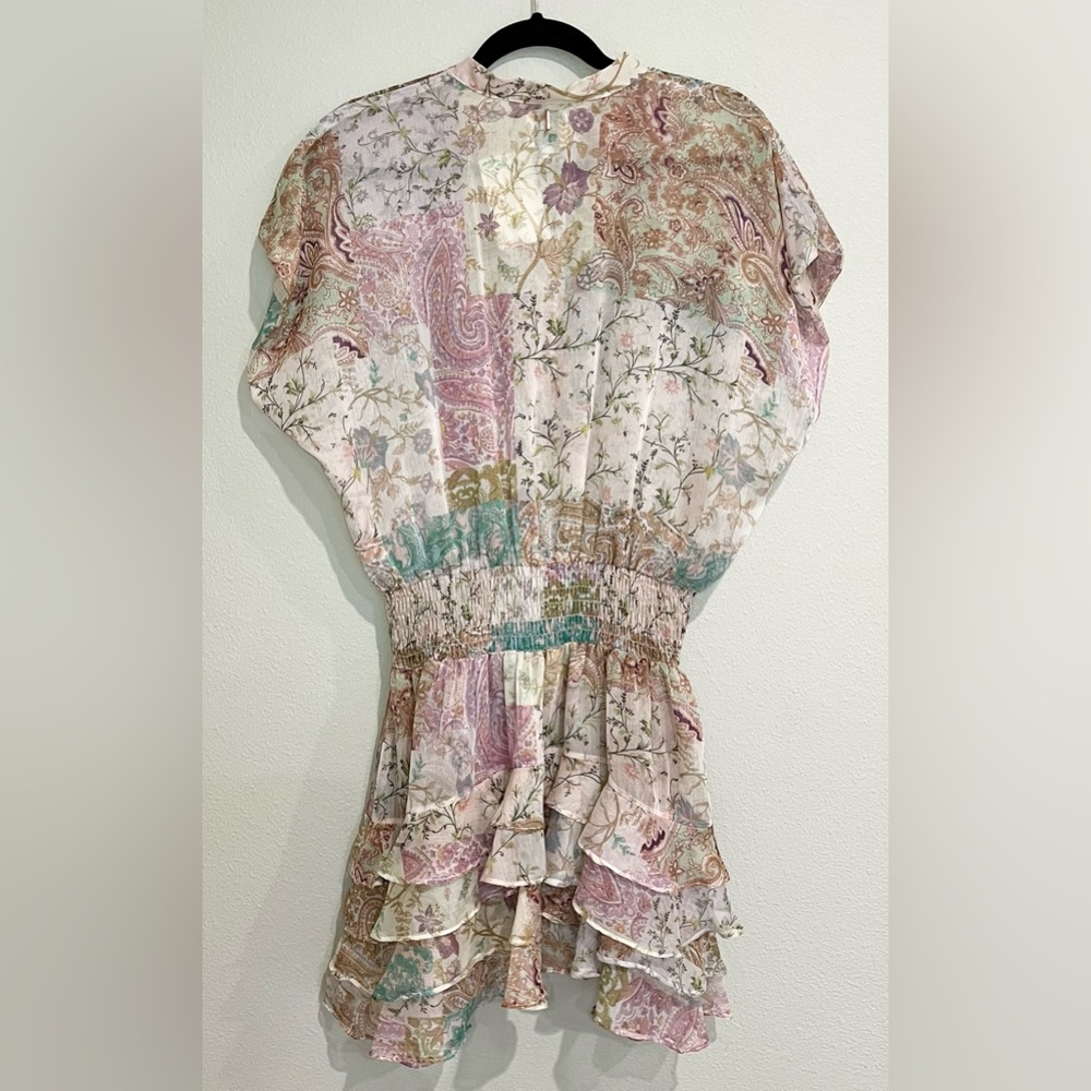 Misa Los Angeles Pastel Floral Ruffled Mini Dress - Picture 3 of 3